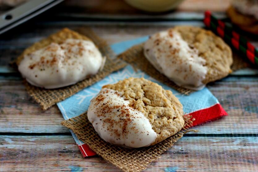 white chocolate dipped eggnog cookies & $300 amazon gift card
