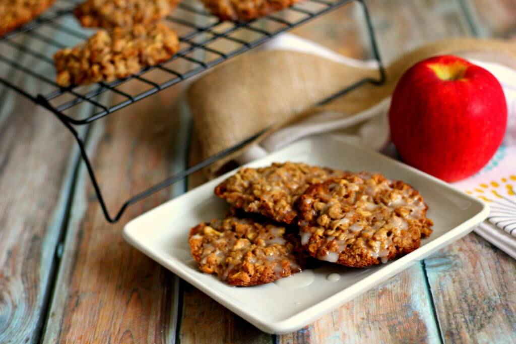 Glazed Apple Oatmeal Cookies Pumpkin 'N Spice