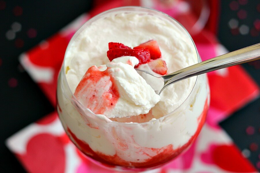 This Whipped Strawberry Delight is filled with sweetened cream and luscious strawberries, a perfect treat to satisfy your sweet tooth.