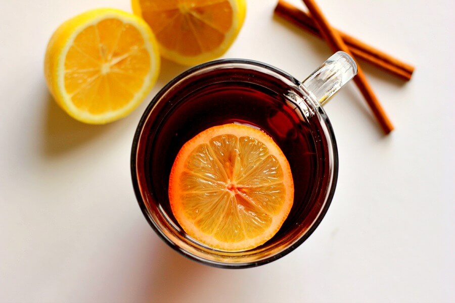 This Slow Cooker Cranberry Spice Tea is made with black tea, cranberry juice, lemon, and spices. It's perfect to warm you up when you're feeling chilled!
