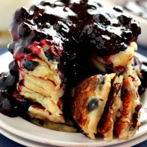 Light, fluffy, and bursting with fresh blueberries, these Blueberry Greek Yogurt Pancakes are the ultimate treat for when you want to indulge in a healthier breakfast.