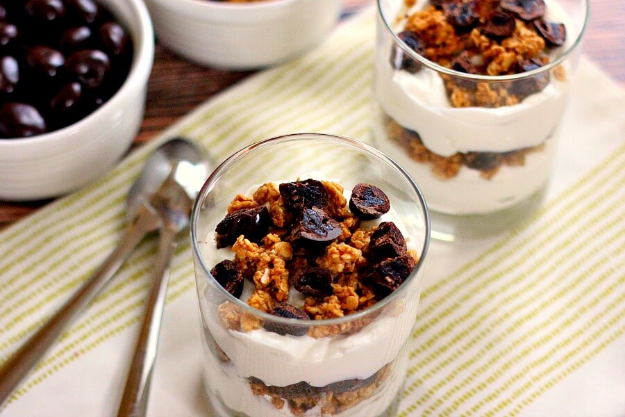 Cherry Vanilla Yogurt Parfait Pumpkin 'N Spice