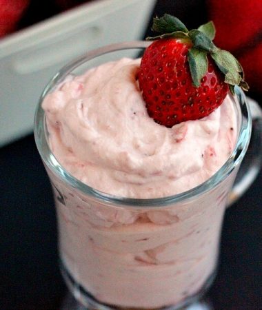 This Strawberry Mousse is smooth, creamy, and made with just four ingredients.