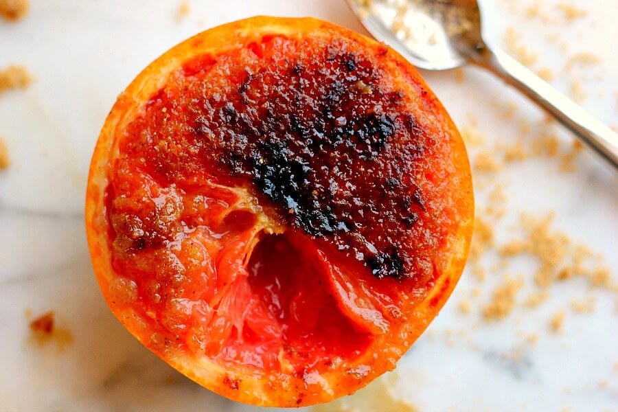 Loaded with flavor, this Caramelized Brown Sugar Grapefruit is broiled to perfection, resulting in a sweet and tangy treat that will tickle your taste buds!