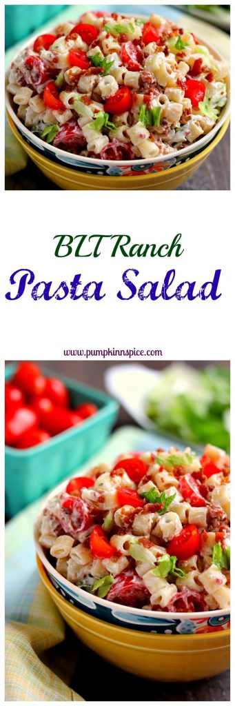 Packed with tender pasta, a creamy dressing and BLT fixings, your favorite sandwich gets a makeover in with this easy BLT Ranch Pasta Salad!