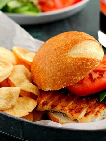 This Grilled Haddock Sandwich makes the perfect lunch or dinner and is full of flavor!