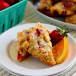 Armed with a flaky crust on the outside and full of strawberry and orange hints on the inside, these Mini Strawberry Orange Scones are the perfect treat!