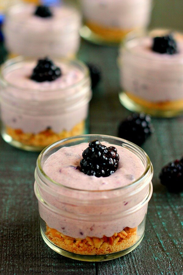 This No-Bake Blackberry Cheesecake is creamy, flavorful, and easy to whip up!