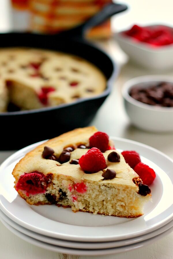 Baked Raspberry Chocolate Chip Pancake Pumpkin 'N Spice