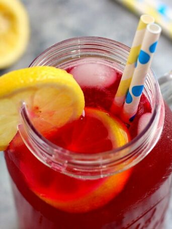 This Blueberry Lemonade is sweet, tangy, and made with fresh blueberries and ripe lemons. It's the perfect way to cool down on a hot summer day!