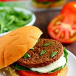 These Caprese Veggie Burgers are jam-packed with flavor and topped with tomatoes, basil, and mozzarella cheese. If you love anything filled with caprese ingredients, then these burgers were made for you!