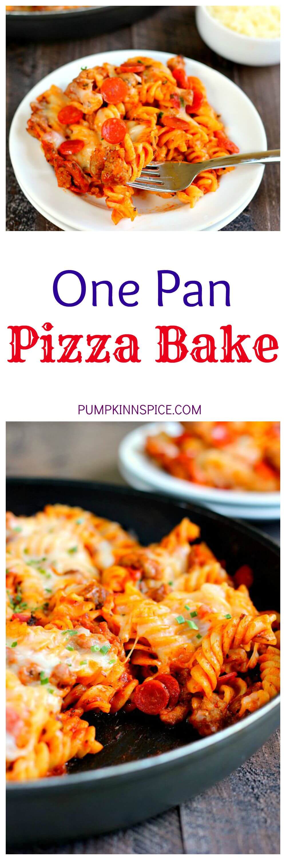 One Pan Pizza Bake Pumpkin 'N Spice