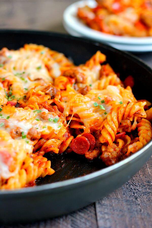 One Pan Pizza Bake Pumpkin 'N Spice