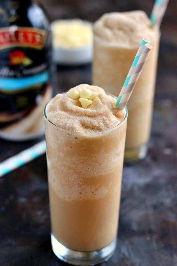 Filled with fresh coffee, BAILEYS® Bourbon Vanilla Pound Cake Coffee Creamer, and blended to perfection, this White Chocolate Pound Cake Frappuccino is the perfect drink to satisfy your coffee cravings. It's smooth, creamy, and takes just minutes to whip up!