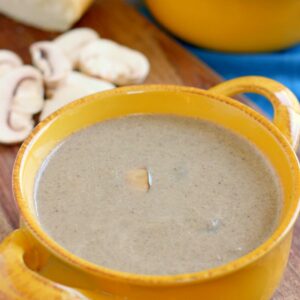 This Easy Cream of Mushroom Soup is packed with fresh mushrooms and bursting with flavor. It's thick, creamy, and healthier than the store-bought kind. Once you try this version, you'll be making it all season long!