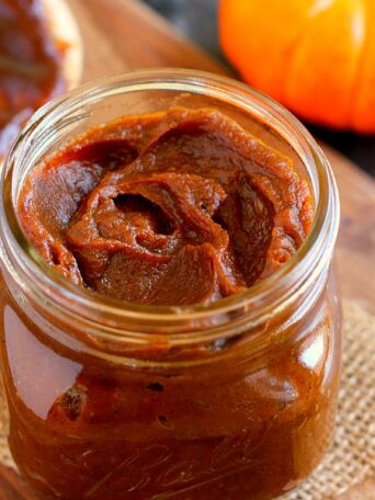 This Slow Cooker Pumpkin Butter combines the signature flavors of fall and is perfect to spread onto toast, bagels, and more. It's sweet, creamy, and so easy to make, that you'll never go back to the store-bought kind!