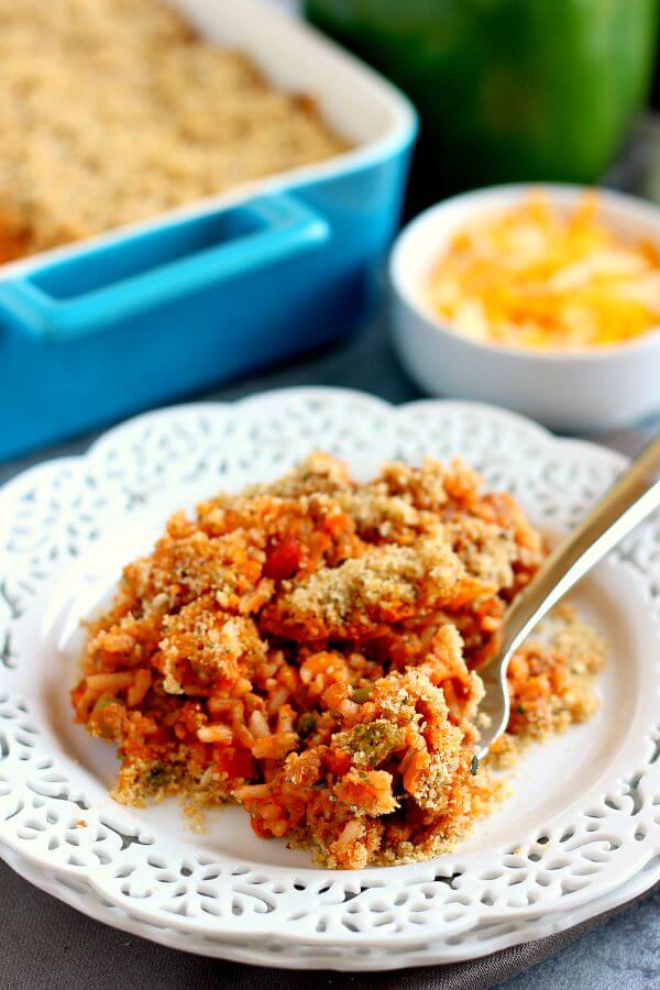 This Unstuffed Pepper Bake features the classic ingredients of stuffed peppers, but in casserole form. Jam-packed with ground beef, green peppers, rice, and spices, this dish take just 30 minutes from start to finish!