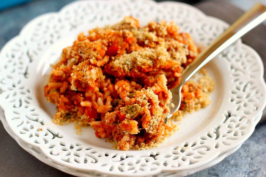 This Unstuffed Pepper Bake features the classic ingredients of stuffed peppers, but in casserole form. Jam-packed with ground beef, green peppers, rice, and spices, this dish take just 30 minutes from start to finish!