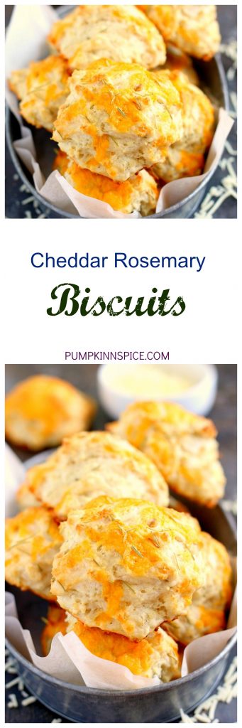 These Cheddar Rosemary Biscuits are soft, flaky, and bursting with flavor. The fresh cheddar cheese and rosemary gives these biscuits the perfect amount of zest. And best of all, it's ready in less than 20 minutes!