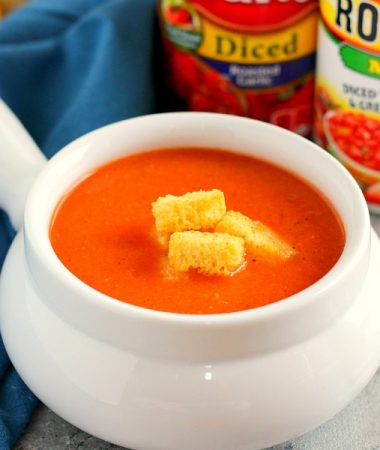 This Creamy Tomato Soup is filled with zesty tomatoes, seasoned with spices, and is ready in just 20 minutes. It makes the perfect, lighter soup for enjoying on chilly, fall nights. Once you try this version, you'll never go back to the canned kind!