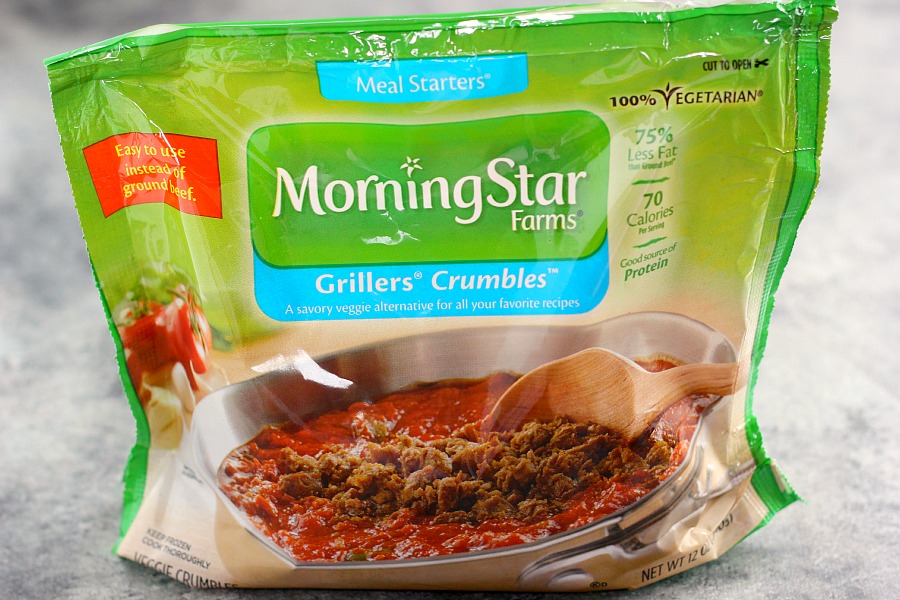 This Garlic and Sage Stuffing is made with MorningStar Farms Grillers Crumbles, freshly toasted bread, and seasoned with spices. It's ready in less than an hour and makes the perfect, easy side dish for Thanksgiving!