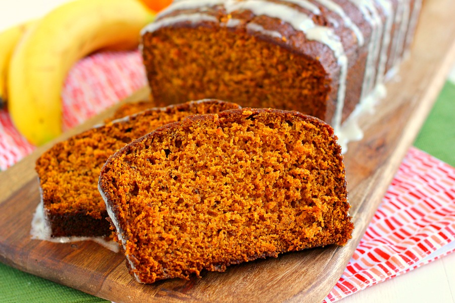 This Honey Glazed Pumpkin Banana Bread combines the classic fall flavor of pumpkin, swirled with hints of banana, and then topped with a sweet honey glaze. This bread is soft, moist, and bursting with just the right amount of flavor. One bite and this is sure to be your new fall favorite!