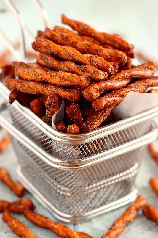 These Cinnamon Sugar Pretzels are sweet, salty, and full of flavor. With just four ingredients and hardly any prep work, you can have this tasty snack ready to be devoured in no time!