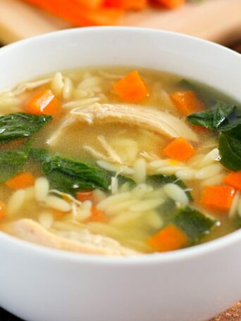 Lemon Chicken Orzo Soup