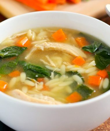 Lemon Chicken Orzo Soup