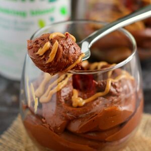 Filled with a chocolate cheesecake batter, swirled with creamy peanut butter and sweetened with Zing™ Baking Blend, this Chocolate Peanut Butter Cheesecake Mousse is the perfect lightened up dessert. With just five ingredients and minimal prep work, this easy mousse is a delicious, low calorie dessert!