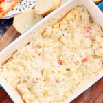 This Baked Feta Dip is the perfect appetizer for game days. Smooth, creamy, and bursting with flavor, this dip contains just a few simple ingredients and is ready in no time!