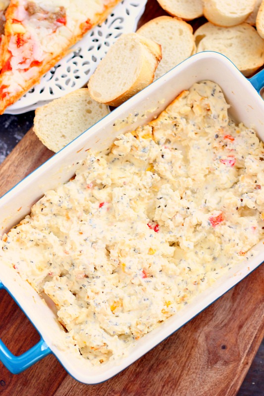 This Baked Feta Dip is the perfect appetizer for game days. Smooth, creamy, and bursting with flavor, this dip contains just a few simple ingredients and is ready in no time!