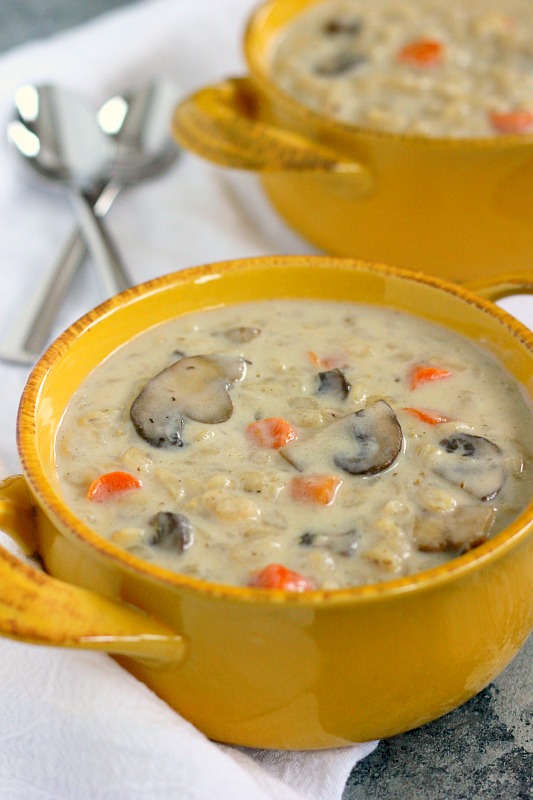 Mushroom Barley Soup - Pumpkin 'N Spice