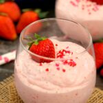 This Strawberry Cheesecake Mousse is light, creamy, and bursting with flavor. It's an easy dessert that will impress your Valentine's sweetheart!