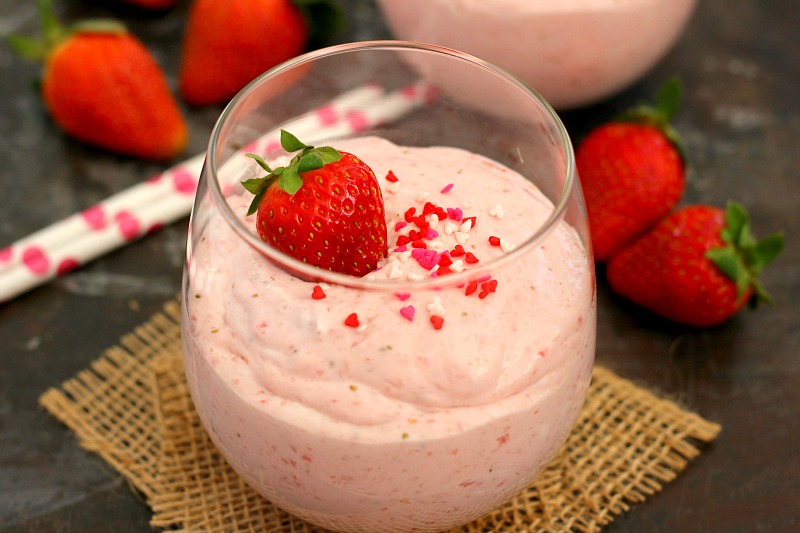 This Strawberry Cheesecake Mousse is light, creamy, and bursting with flavor. It's an easy dessert that will impress your Valentine's sweetheart!