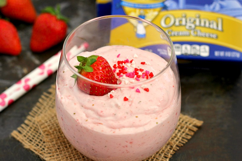 This Strawberry Cheesecake Mousse is light, creamy, and bursting with flavor. It's an easy dessert that will impress your Valentine's sweetheart!