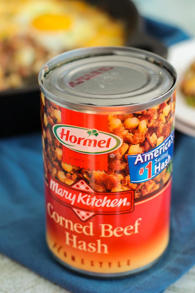 A can of Hormel corned beef hash. 