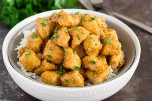 oven baked chicken in a bowl