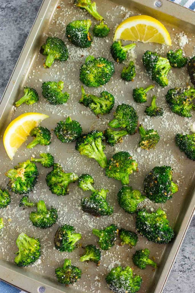 Roasted Garlic Parmesan Broccoli is an easy side dish that's bursting with flavor. Fresh broccoli is tossed with a mixture of garlic and Parmesan cheese, which results in a slightly crisp texture and seasoned to perfection. Prepped and cooked in one pan, you'll have this roasted vegetable ready in no time!