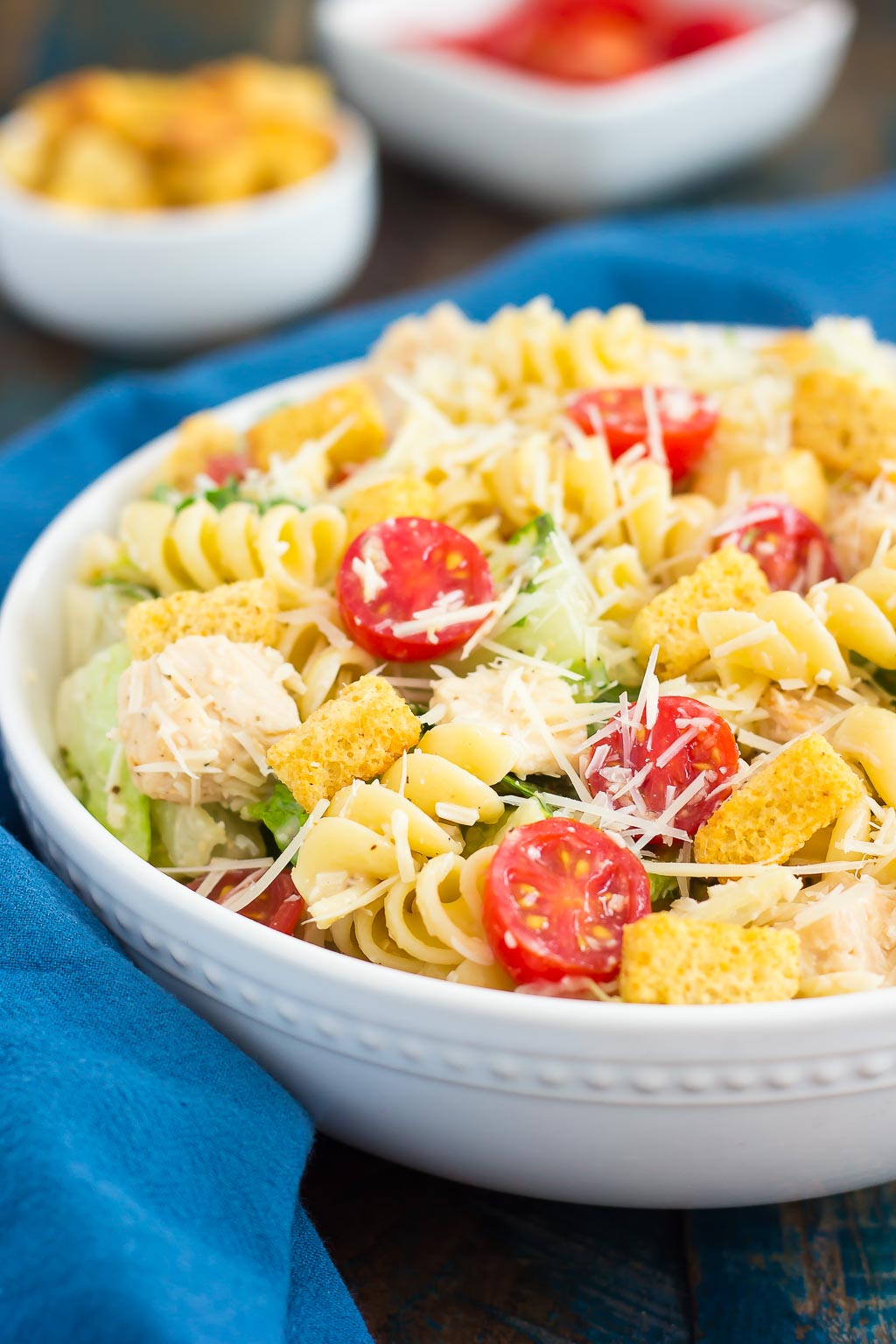 Chicken Caesar Pasta Salad (Quick & Easy!) Pumpkin 'N Spice