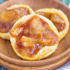 These Caramel Apple Danish are filled with tender apples that are sprinkled with cinnamon and brown sugar, and then topped with a rich, caramel sauce. Made from a puff pastry base and simple ingredients, you can have this easy breakfast or dessert ready in less than 30 minutes!