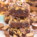 These Peanut Butter Swirl Brownies are thick, fudgy, and filled with a creamy peanut butter swirl and topped with peanut butter cups. Soft, chewy, and bursting with flavor, this simple dessert will satisfy your brownie cravings and have you coming back for more!