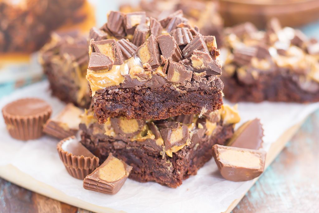 These Peanut Butter Swirl Brownies are thick, fudgy, and filled with a creamy peanut butter swirl and topped with peanut butter cups. Soft, chewy, and bursting with flavor, this simple dessert will satisfy your brownie cravings and have you coming back for more!