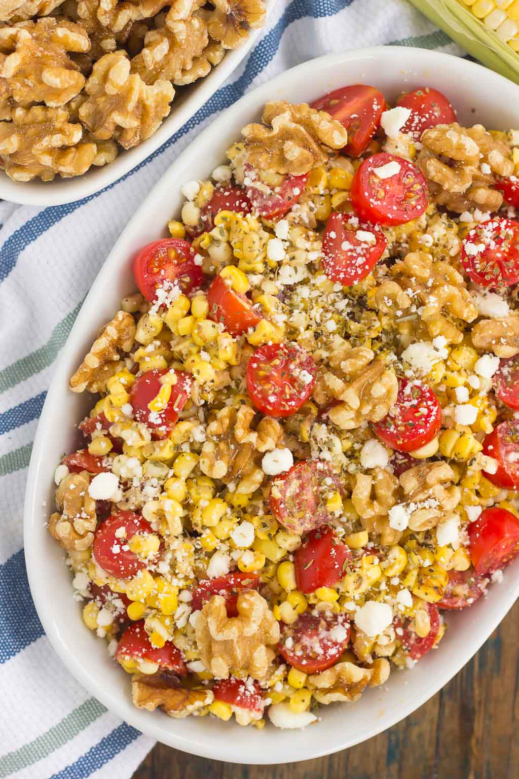 Grilled Corn, Tomato & Feta Salad Pumpkin 'N Spice