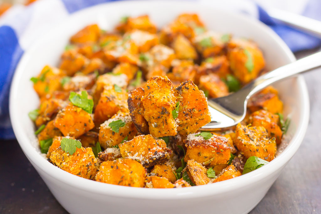 Savory Sweet Potatoes (Parmesan & Herb) - Pumpkin ’N Spice