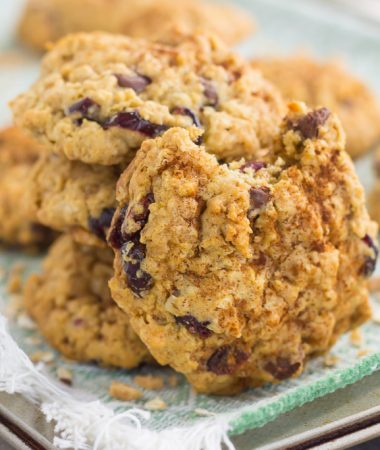 a pile of oatmeal cookies