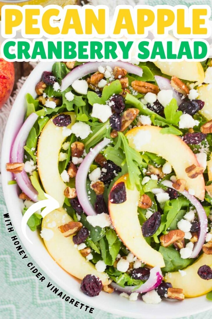 Pinterest pins for pecan apple cranberry salad