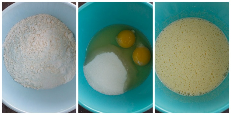 photo collage showing how to make vanilla cupcakes 