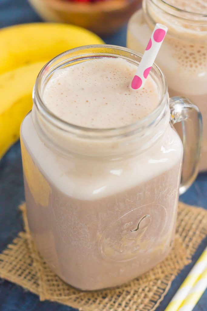 This Cherry Banana Pudding Smoothie is a sweet and simple way to serve as your breakfast or dessert. Packed with tart cherries, fresh bananas, vanilla pudding mix and milk, this creamy and oh-so dreamy drink is packed with flavor and will satisfy your sweet tooth!