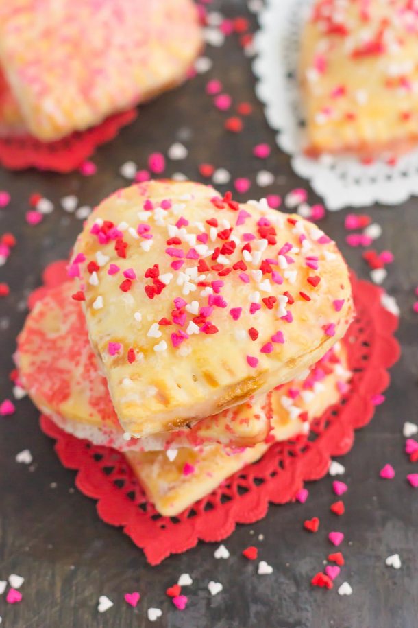 Mini Strawberry Heart Pies